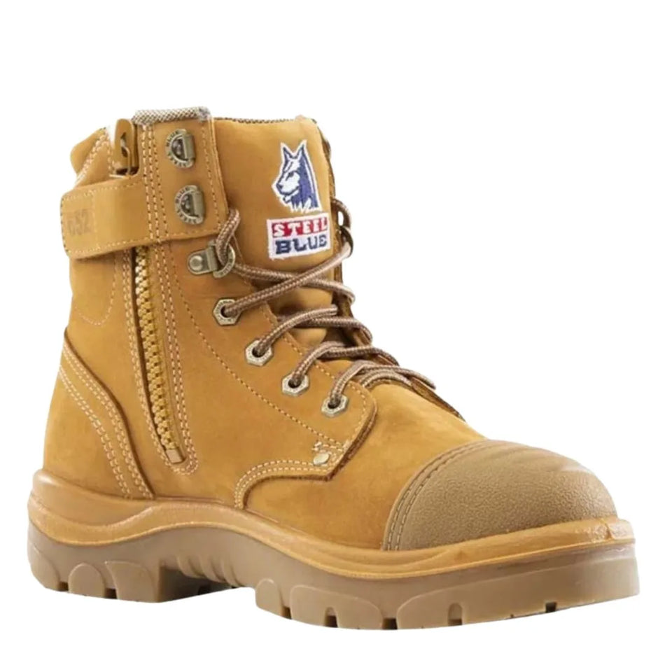 Steel Blue 312652 Wheat Argyle Zip Work Boots Scuff Cap Steel Toe