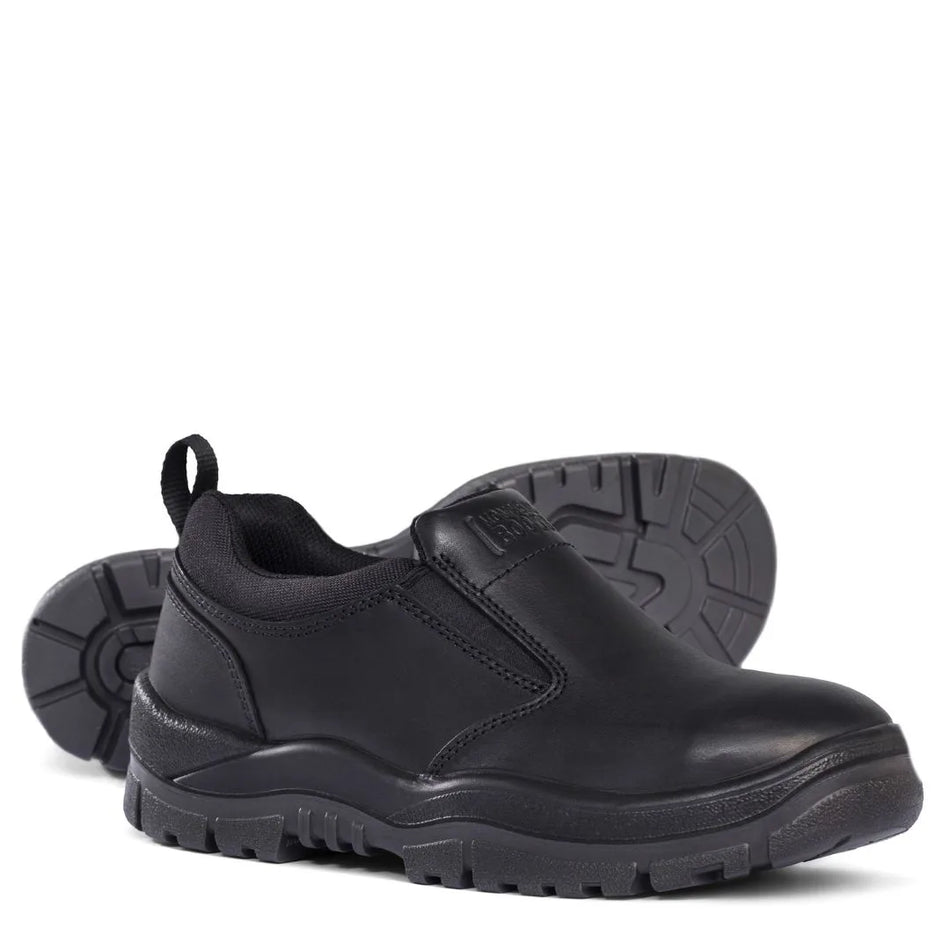 Mongrel 315085 Slip-On Executive Steel Cap Safety Shoes – Black