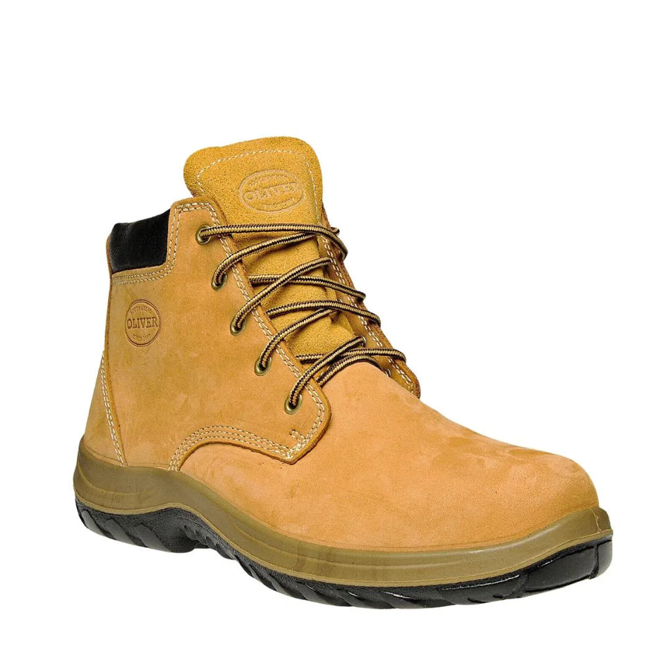 Oliver Work Boots 34632. Steel Toe Safety. ‘Nubuck’ Lace-Up Ankle Boots. New!