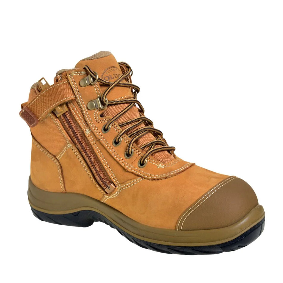 Oliver 34662 Work Boot. Steel Toe Safety. Nubuck Zip-Side Ankle Boot. SCUFF CAP!