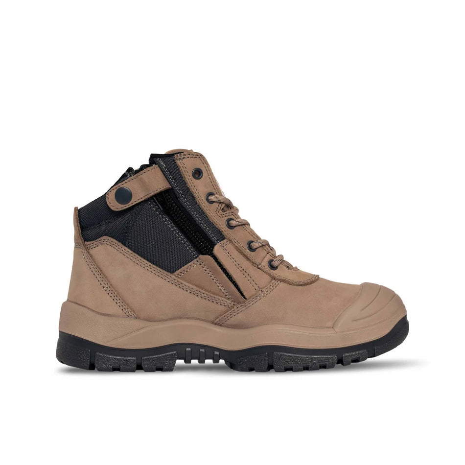 Mongrel 461060 Work Boots Steel Toe Safety STONE Zip SCUFF CAP!