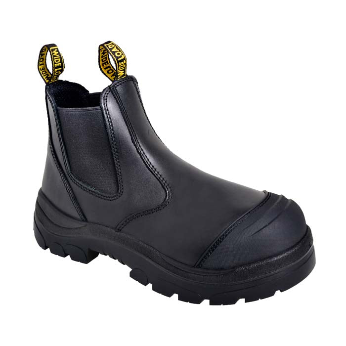 Black Oil Safety Pull On - Steel Cap - Wide Load