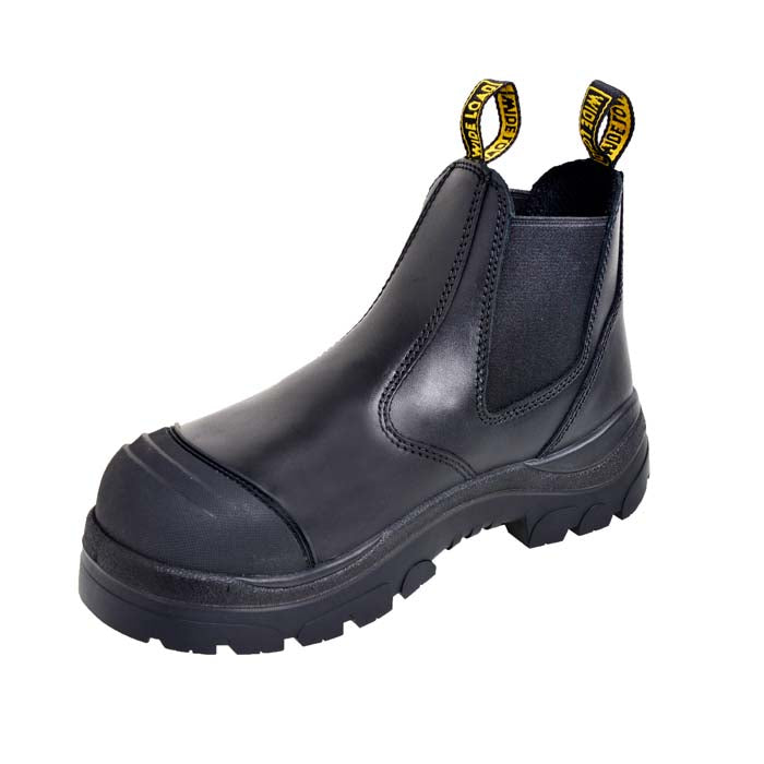 Black Oil Safety Pull On - Steel Cap - Wide Load