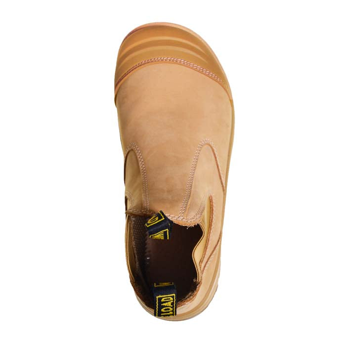 Wheat Nubuck Safety Pull On - Steel Cap - Wide Load