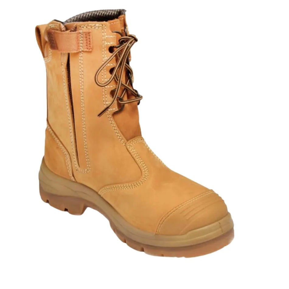 Oliver 55385 Steel Toe Safety Work Boots, High Leg, Zip Side