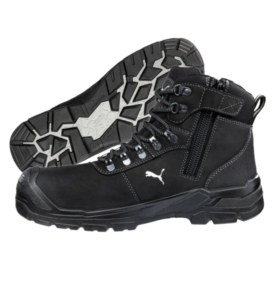 Puma 630527 ‘Sierra Nevada Black’ Zip Composite Toe Safety work boot WATERPROOF