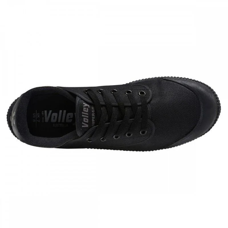 Volley Heritage Original Black Soft Toe. UK Fitting. SUPER GRIP SOLE