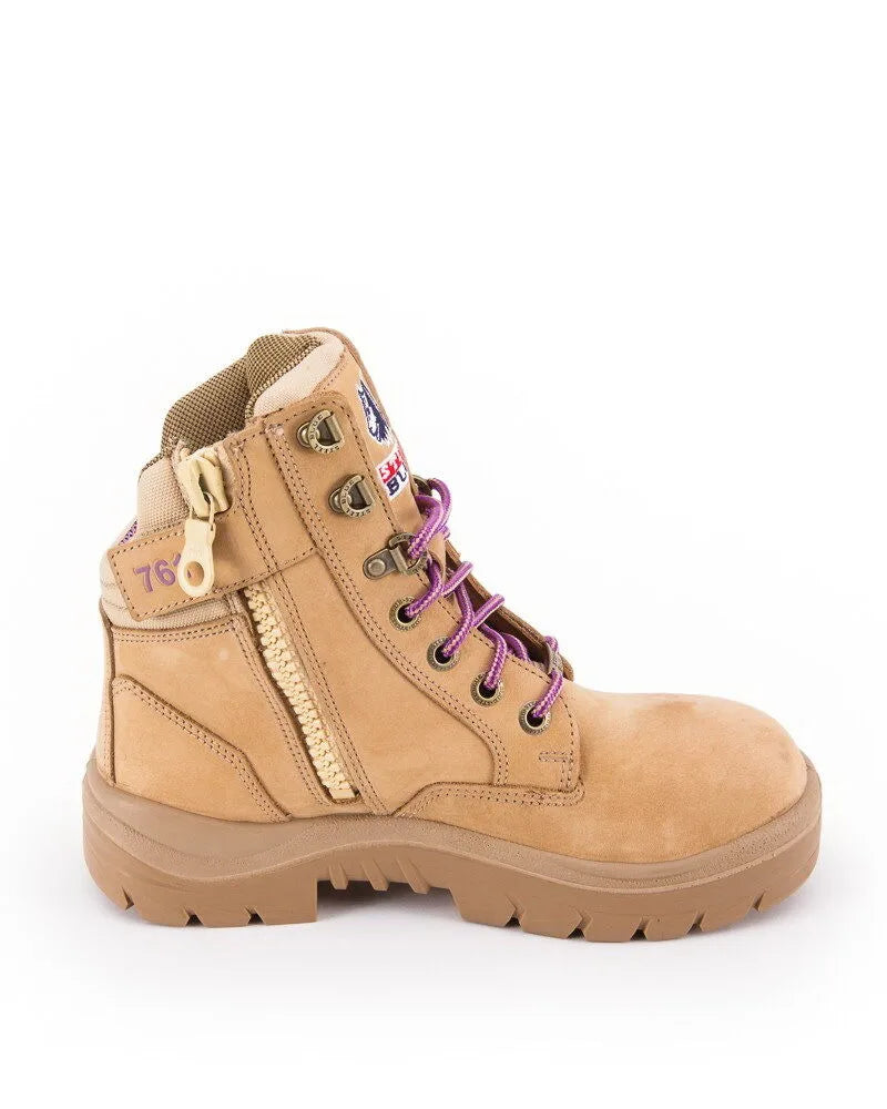 Steel Blue Southern Cross Ladies 522761. Steel Toe Cap Safety Work Boots. ZIP!