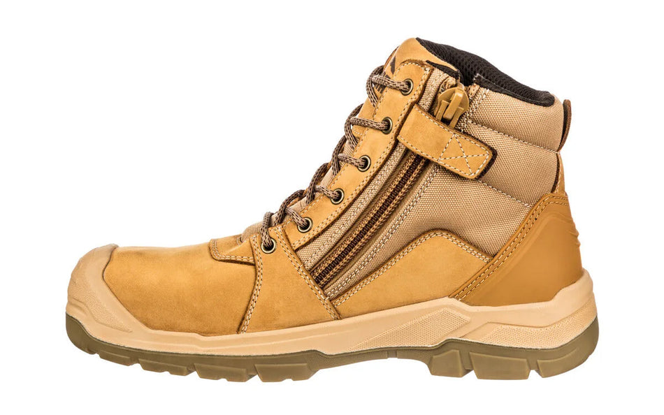 Puma Tornado WHEAT 630787 Safety Work Boot. Zip Side. Scuff cap. Nubuck Comfort