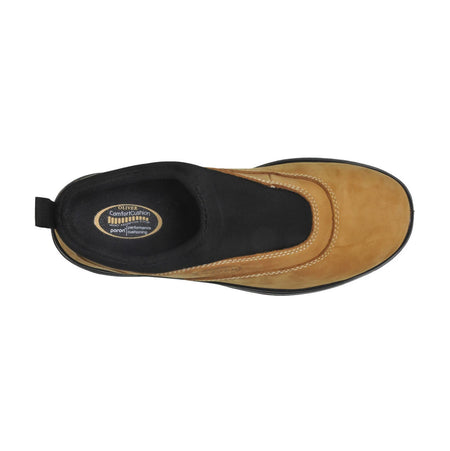 Oliver 34615 Wheat Steel-Toe Safety Slip-On Work Shoes — alternate product view 3
