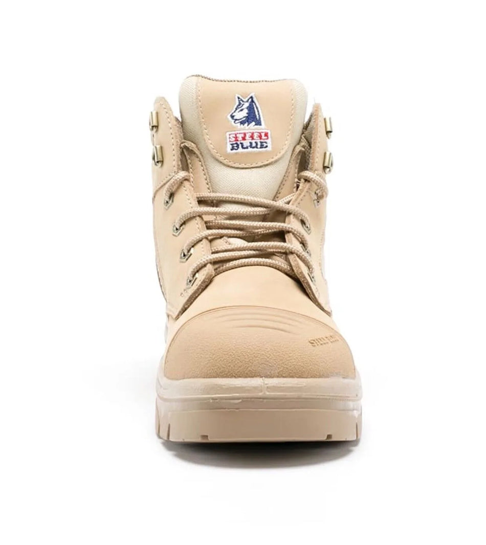 Steel Blue Parkes 312658 SAND Steel Toe Cap Safety Work Boots. ZIP & SCUFF CAP