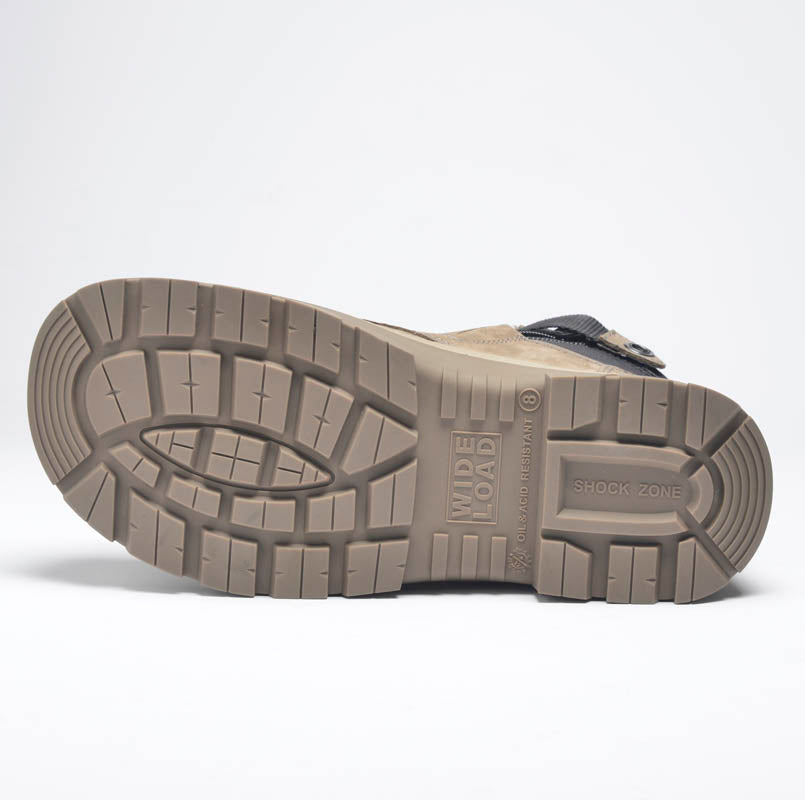 Stone Nubuck Safety - Zip Side - Wide Load