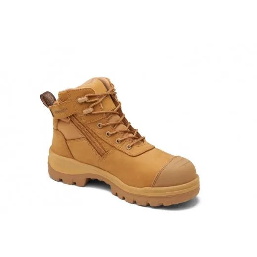 Blundstone RotoFlex 8550 Wheat Composite Toe Safety Work Boots, Zip Side, TPU sole