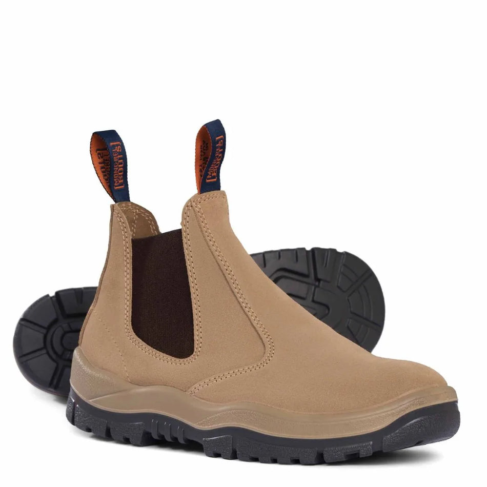 Mongrel 916040 Wheat Suede Work Boots. Non Safety Elastic Sided