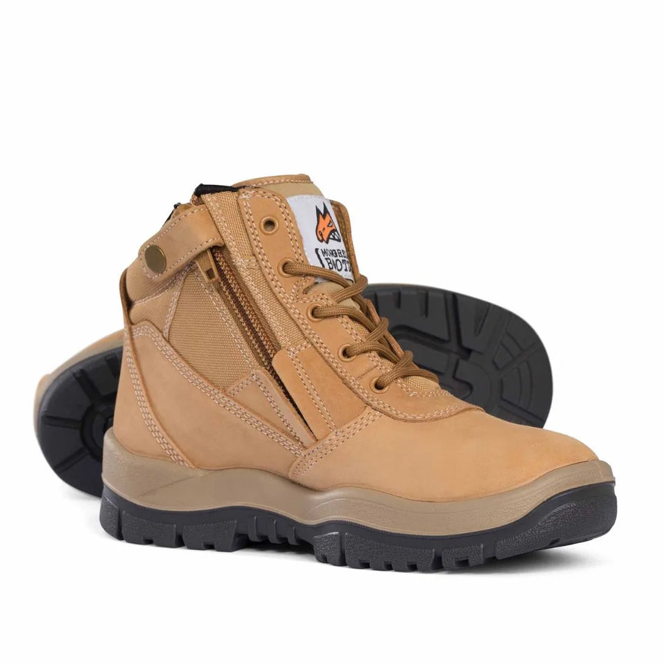 Mongrel Work Boots 961050, Wheat, Soft Toe, Non Safety, Nubuck, Zip Sider