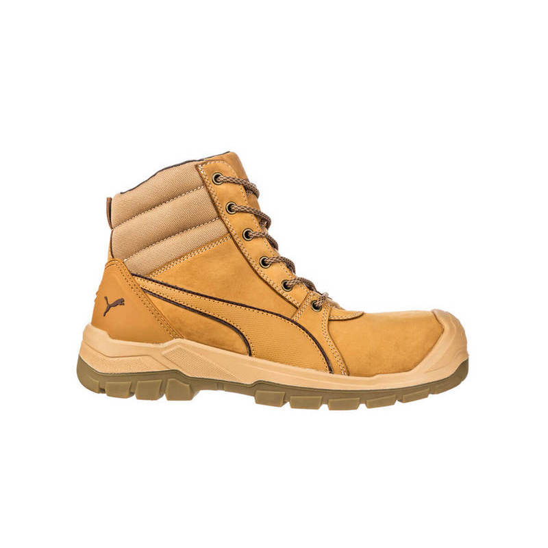Puma Tornado WHEAT 630787 Safety Work Boot. Zip Side. Scuff cap. Nubuck Comfort