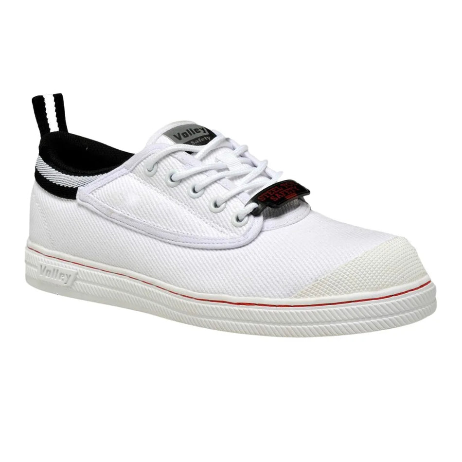 Dunlop Volley Original White Classic Work Boots. Safety Steel Toe Cap UK Fitting